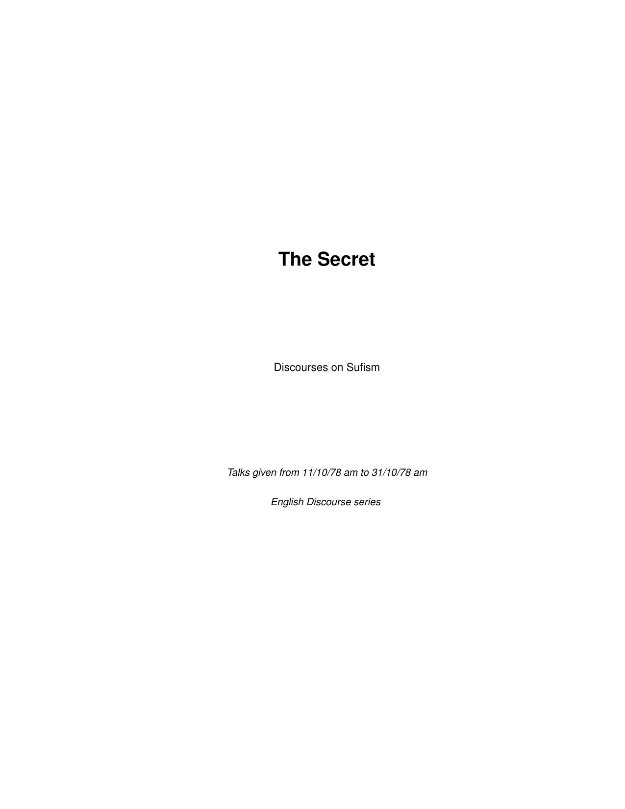 The Secret by unknow