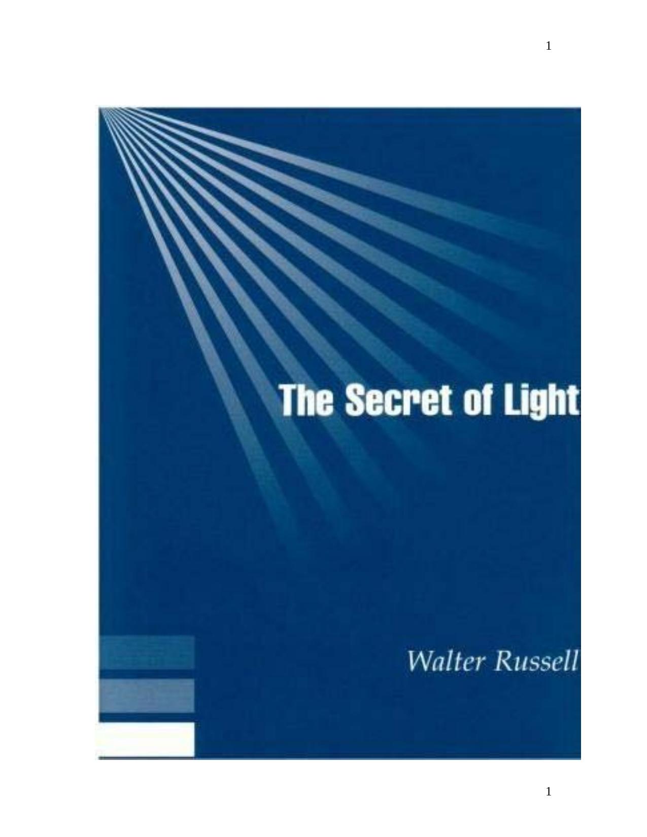The Secret of Light by Grace Butler