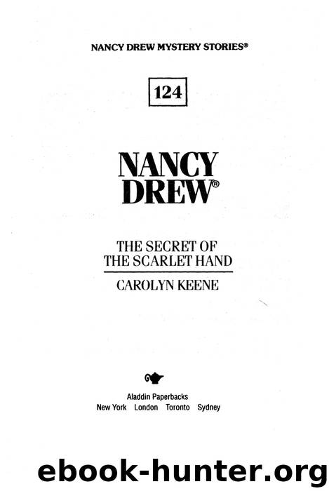 The Secret of the Scarlet Hand by Carolyn Keene