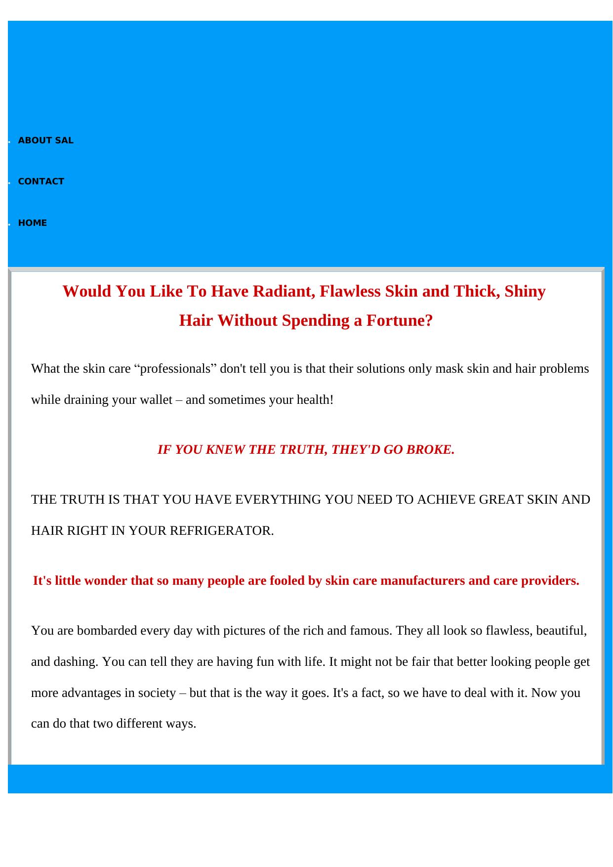 The Secrets Of Beautiful Skin And Hair Revealed. by Best of Kuszter's Collection