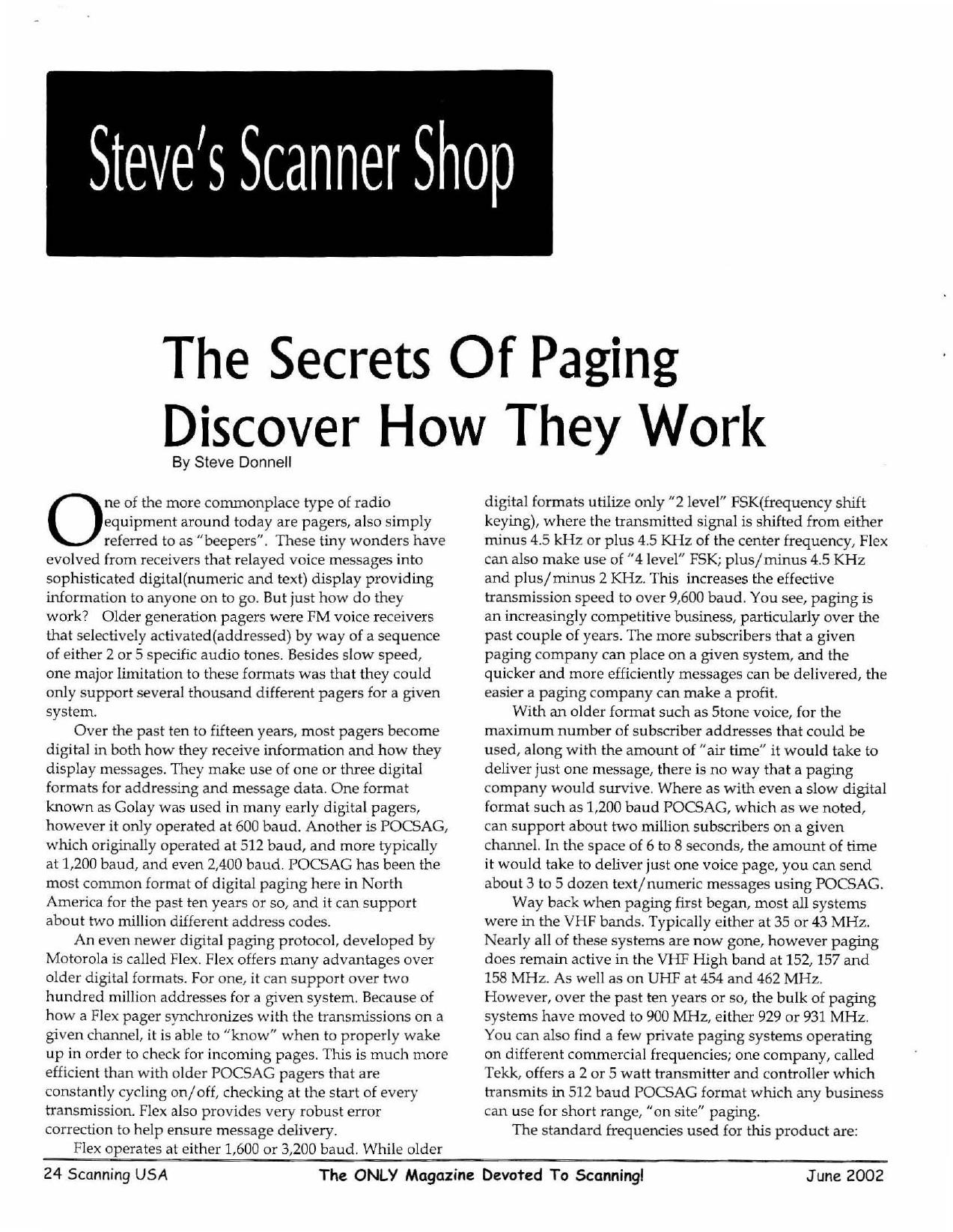 The Secrets Of Paging Discover How They Work by Steve Donnell