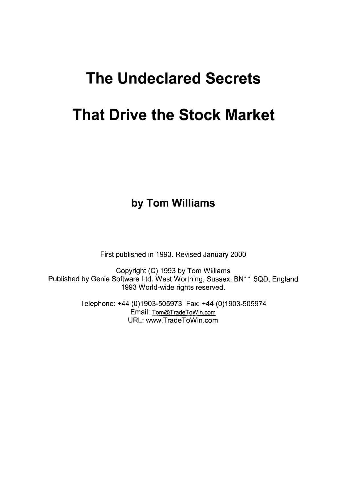 The Secrets that Drive the Stock Market (2000) by Unknown