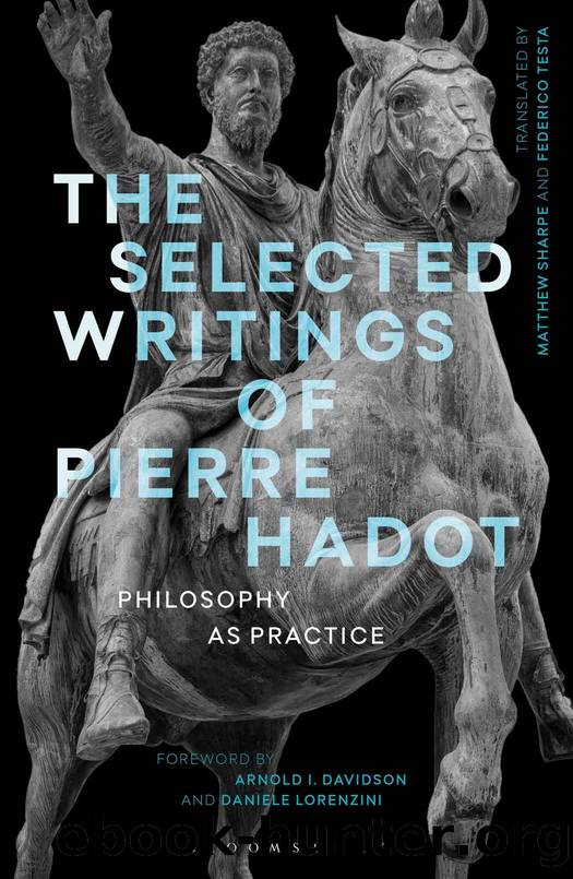 The Selected Writings of Pierre Hadot by Hadot Pierre; Sharpe Matthew; Testa Federico