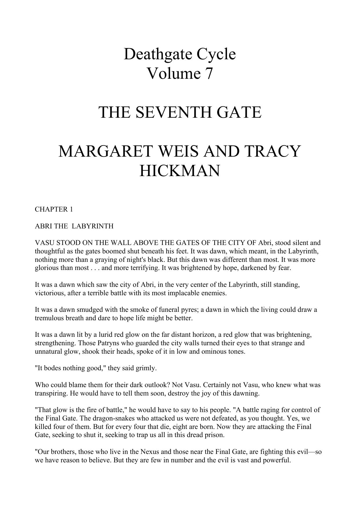 The Seventh Gate by Margaret Weis & Tracy Hickman