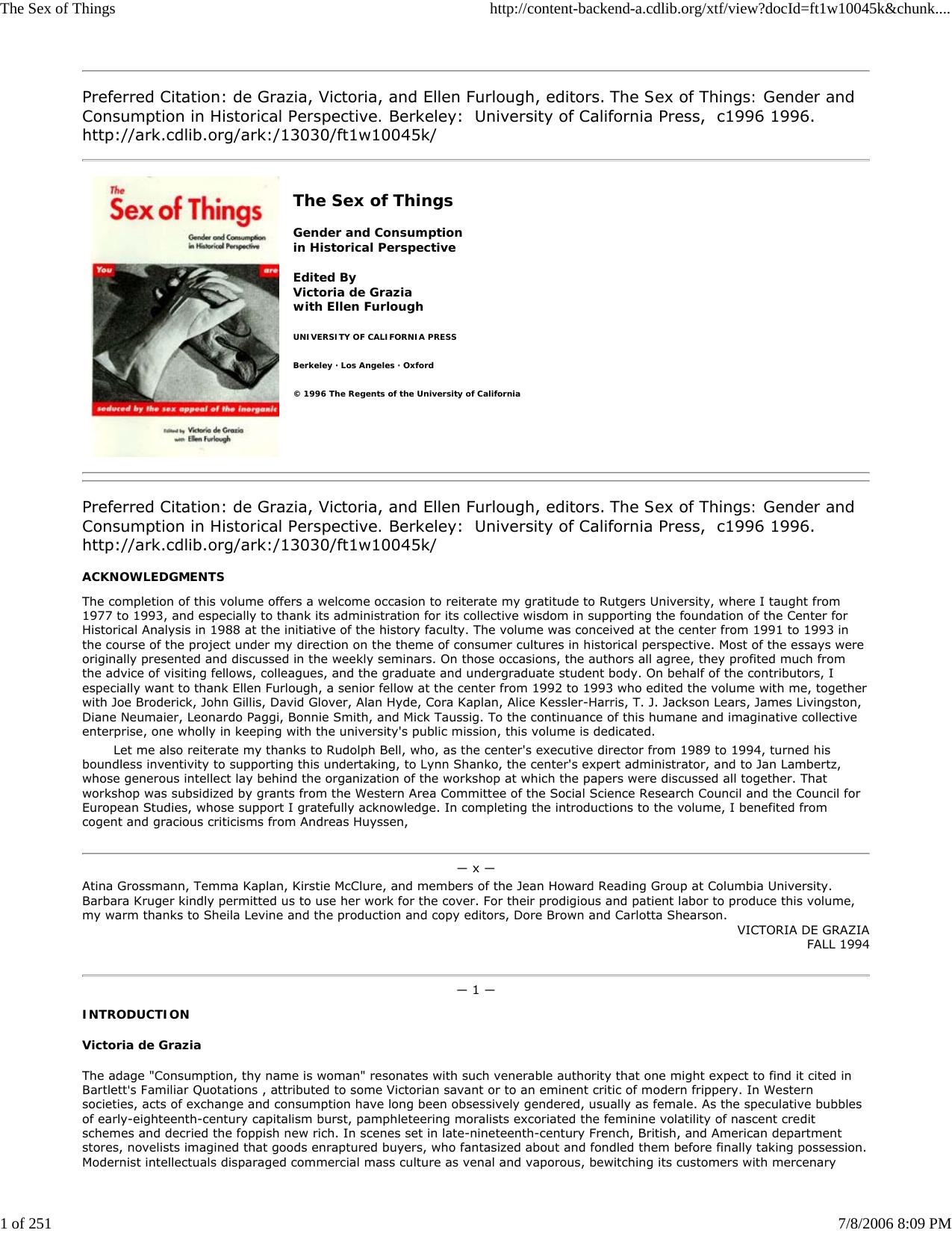The Sex of Things by Master Clark