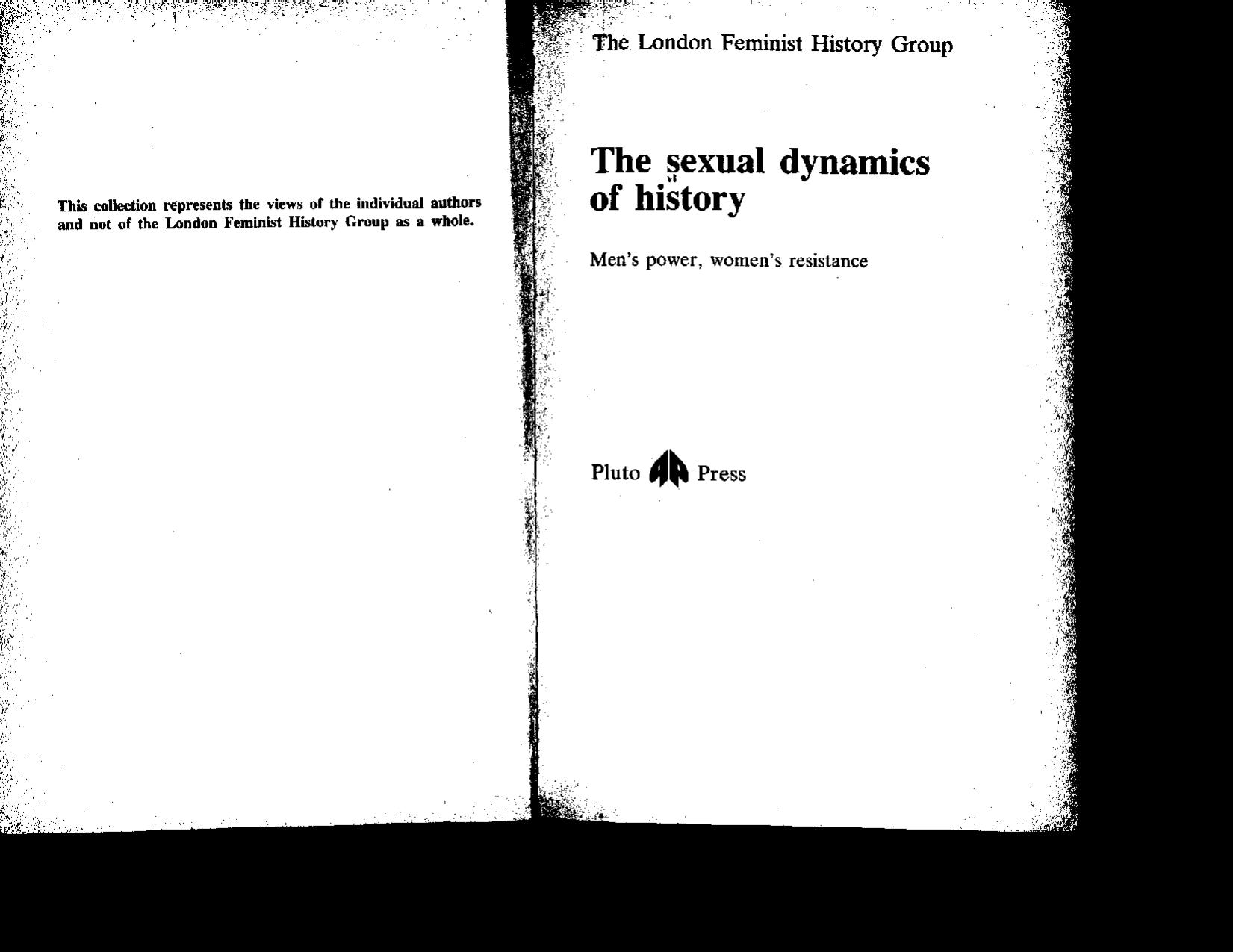 The Sexual dynamics of history : menâs power, womenâs resistance by London Feminist History Group
