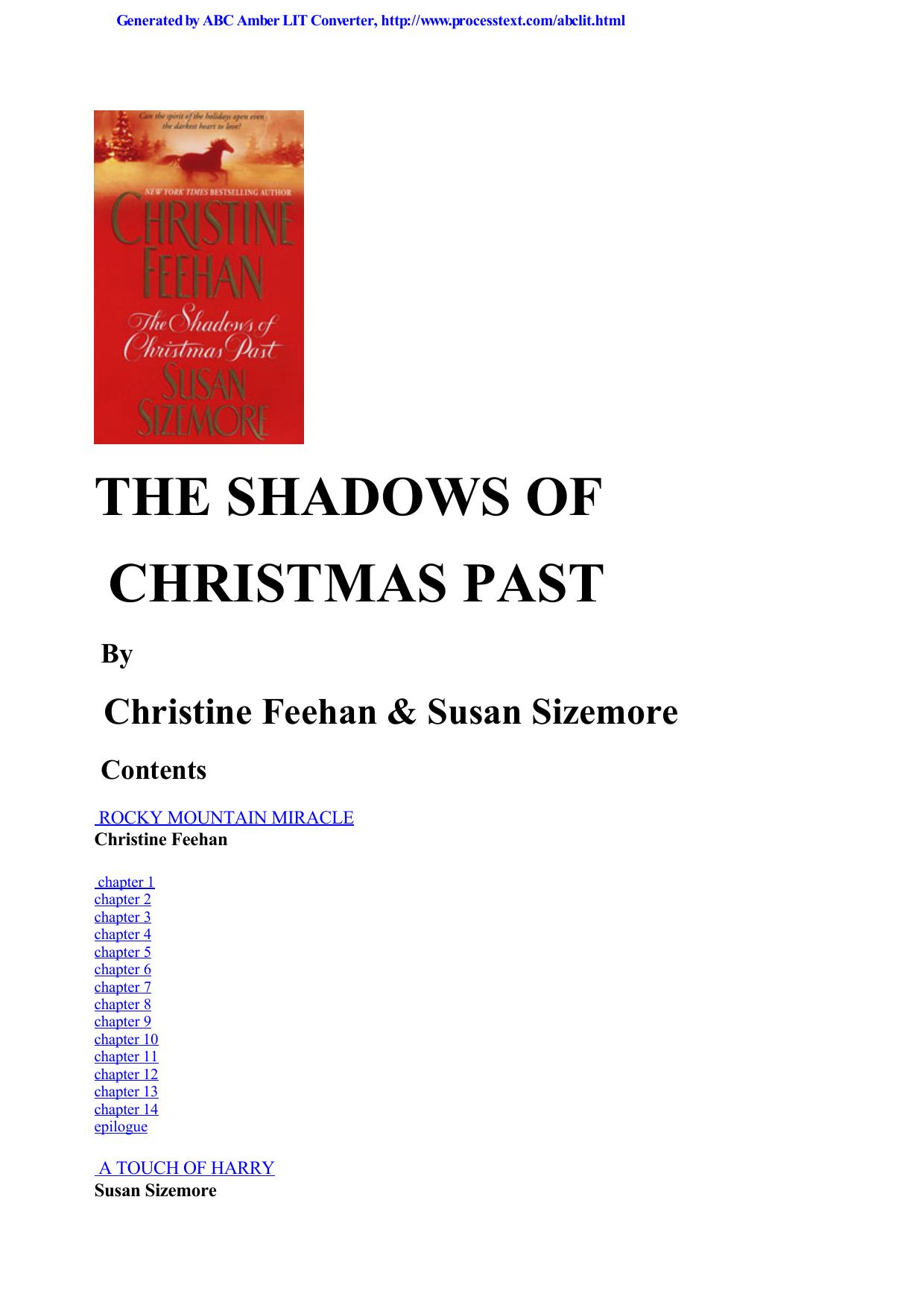 The Shadows Of Christmas Past by Christine Feehan Susan Sizemore