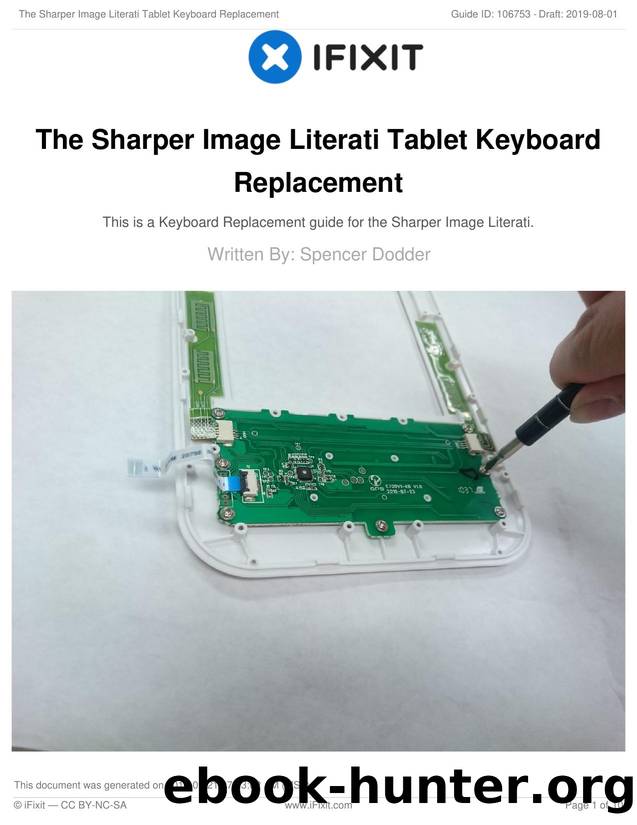 The Sharper Image Literati Tablet Keyboard Replacement by Unknown