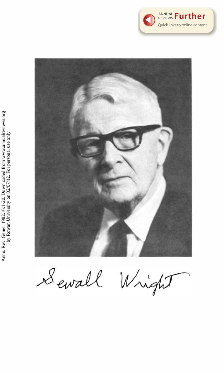 The Shifting Balance Theory and Macroevolution by S Wright