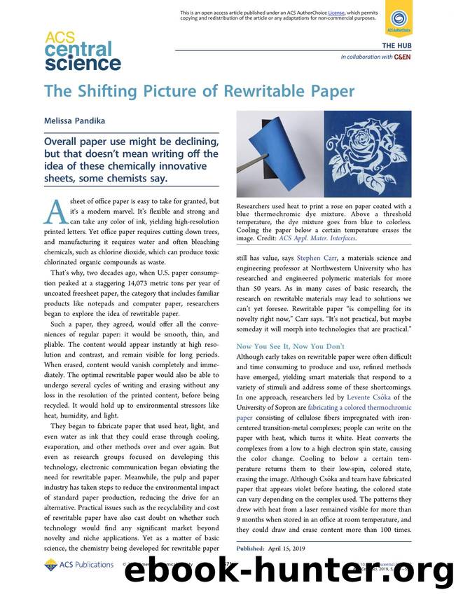 The Shifting Picture of Rewritable Paper by Melissa Pandika
