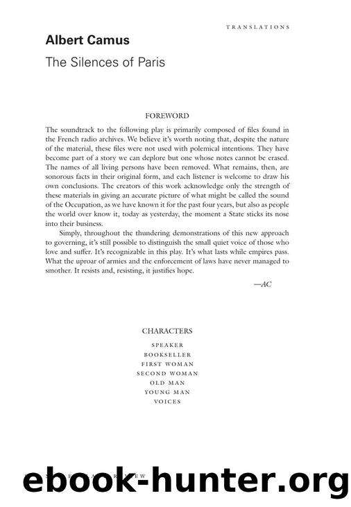 The Silences of Paris by Albert Camus & Ryan Bloom