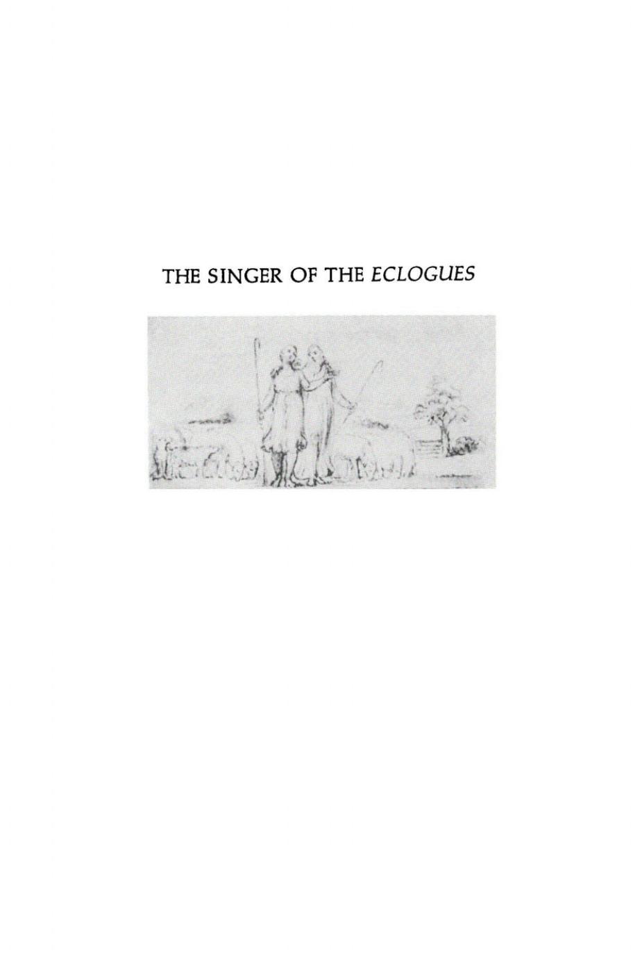 The Singer of the Eclogues by Paul Alpers