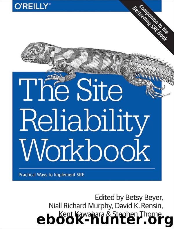 The Site Reliability Workbook by Betsy Beyer Niall Richard Murphy David K. Rensin Kent Kawahara & Stephen Thorne