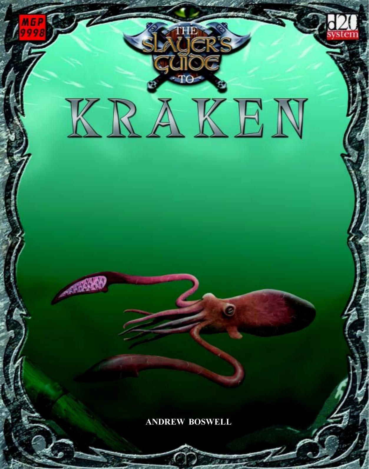 The Slayer's Guide to Kraken by Mongoose Publishing