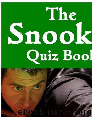 The Snooker Quiz Book by Kevin Snelgrove