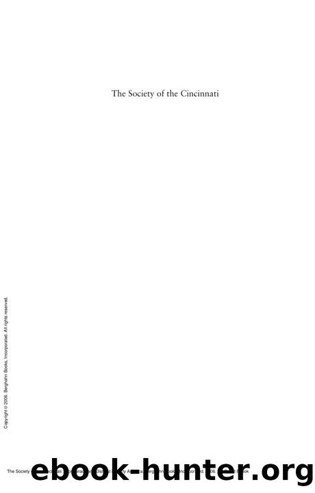 The Society of the Cincinnati : Conspiracy and Distrust in Early America by Markus Hünemörder