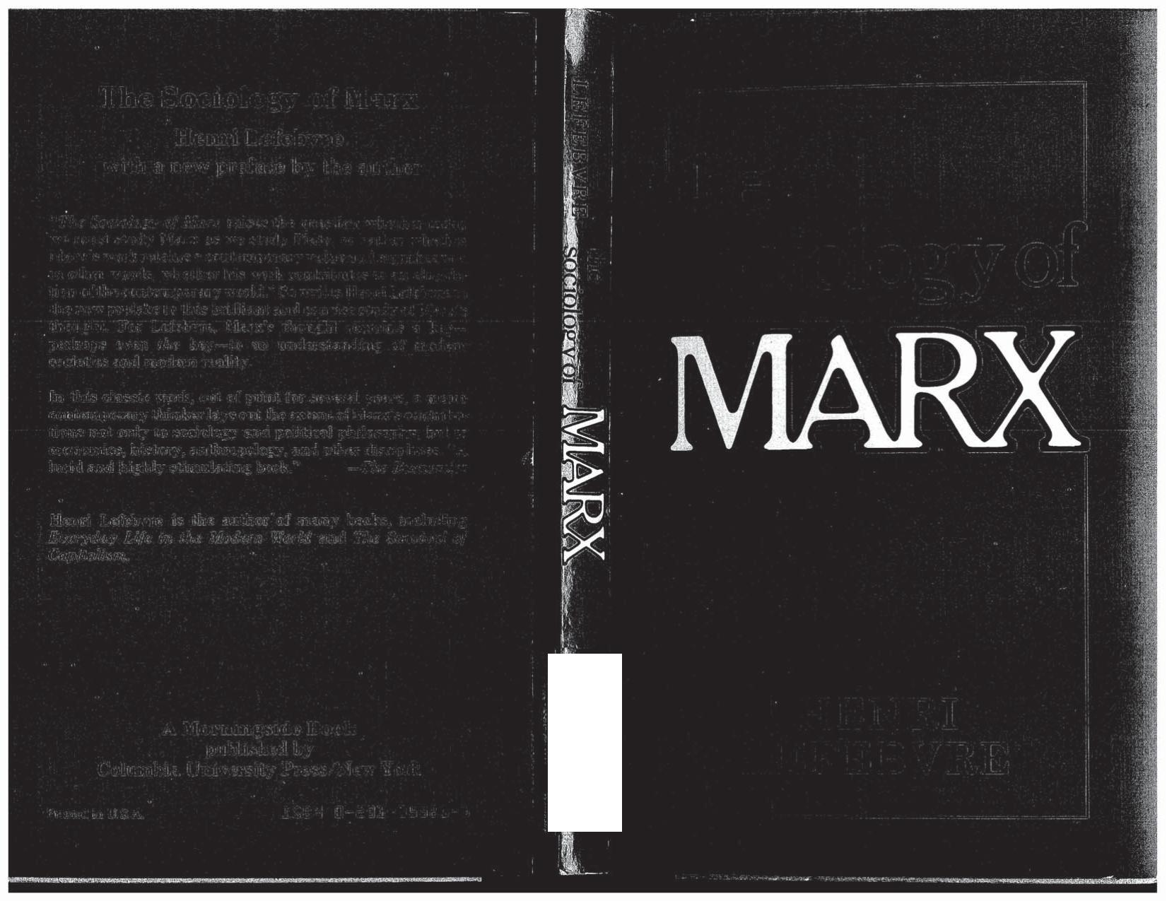 The Sociology of Marx by Henri Lefebvre