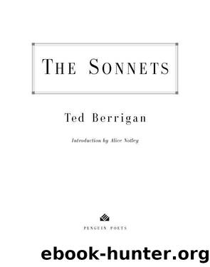 The Sonnets by Ted Berrigan