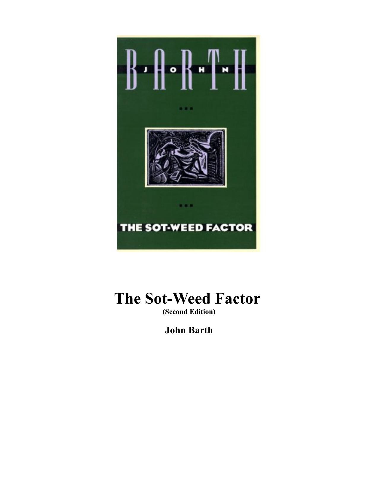 The Sot-Weed Factor by John Barth