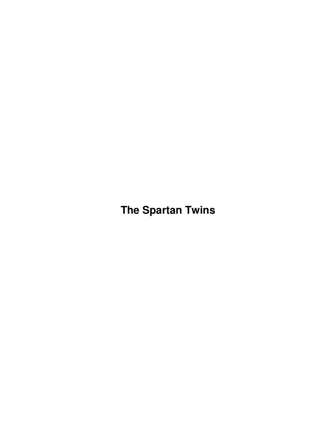 The Spartan Twins by Unknown