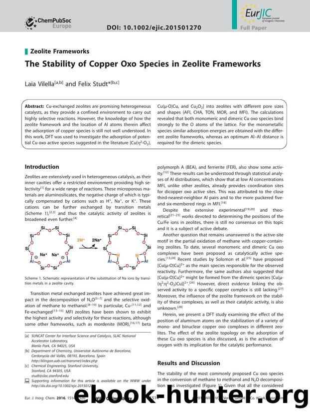 The Stability of Copper Oxo Species in Zeolite Frameworks by Unknown