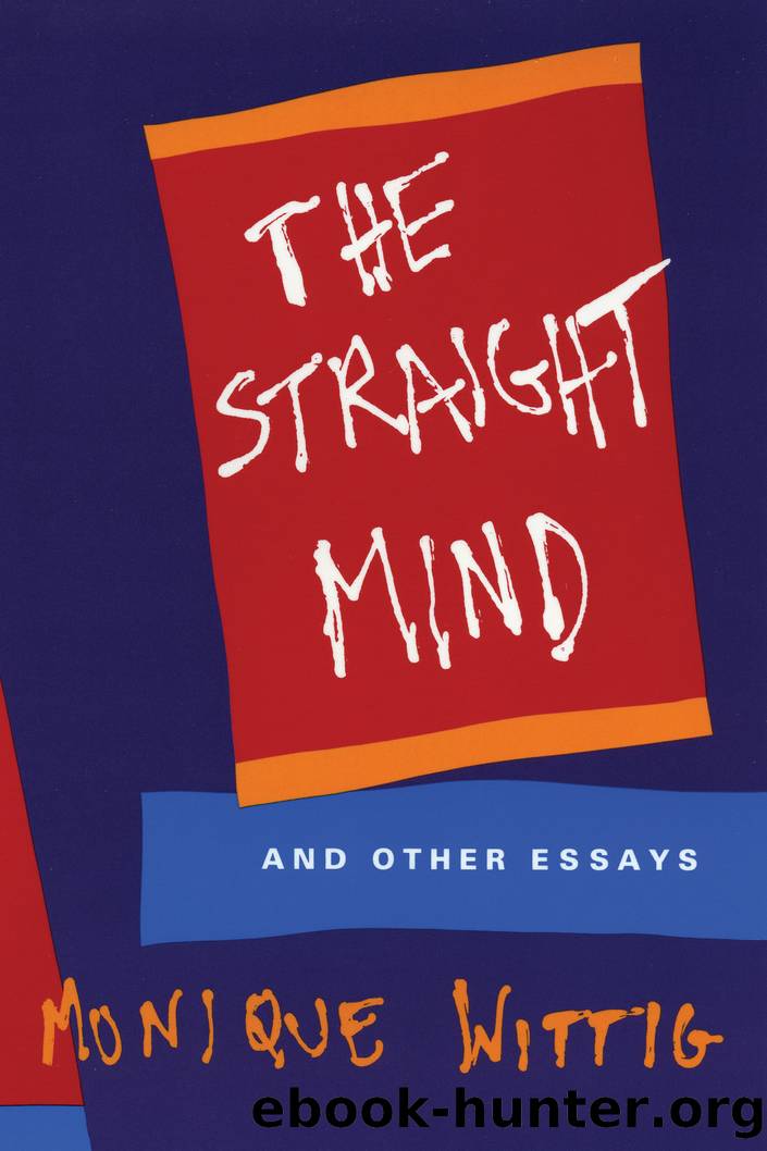 The Straight Mind by Monique Wittig
