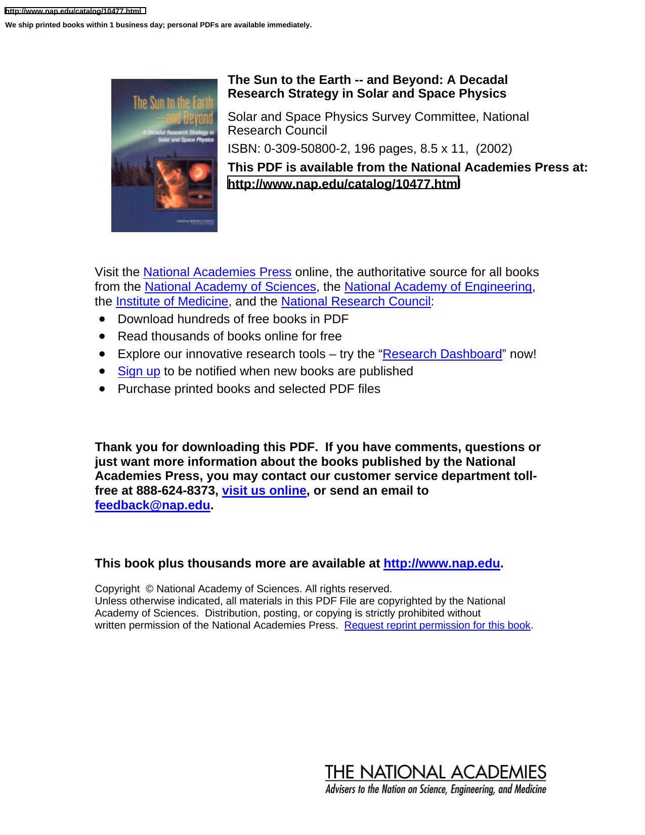 The Sun to the Earth -- and Beyond: A Decadal Research Strategy in Solar and Space Physics (Cosmos) by National Research Council Division on Engineering and Physical Sciences Space Studies Board