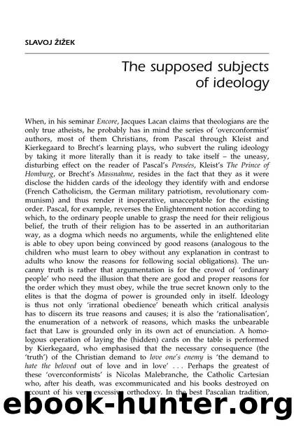 The Supposed Subjects of Ideology by The Supposed Subjects of Ideology (1997)