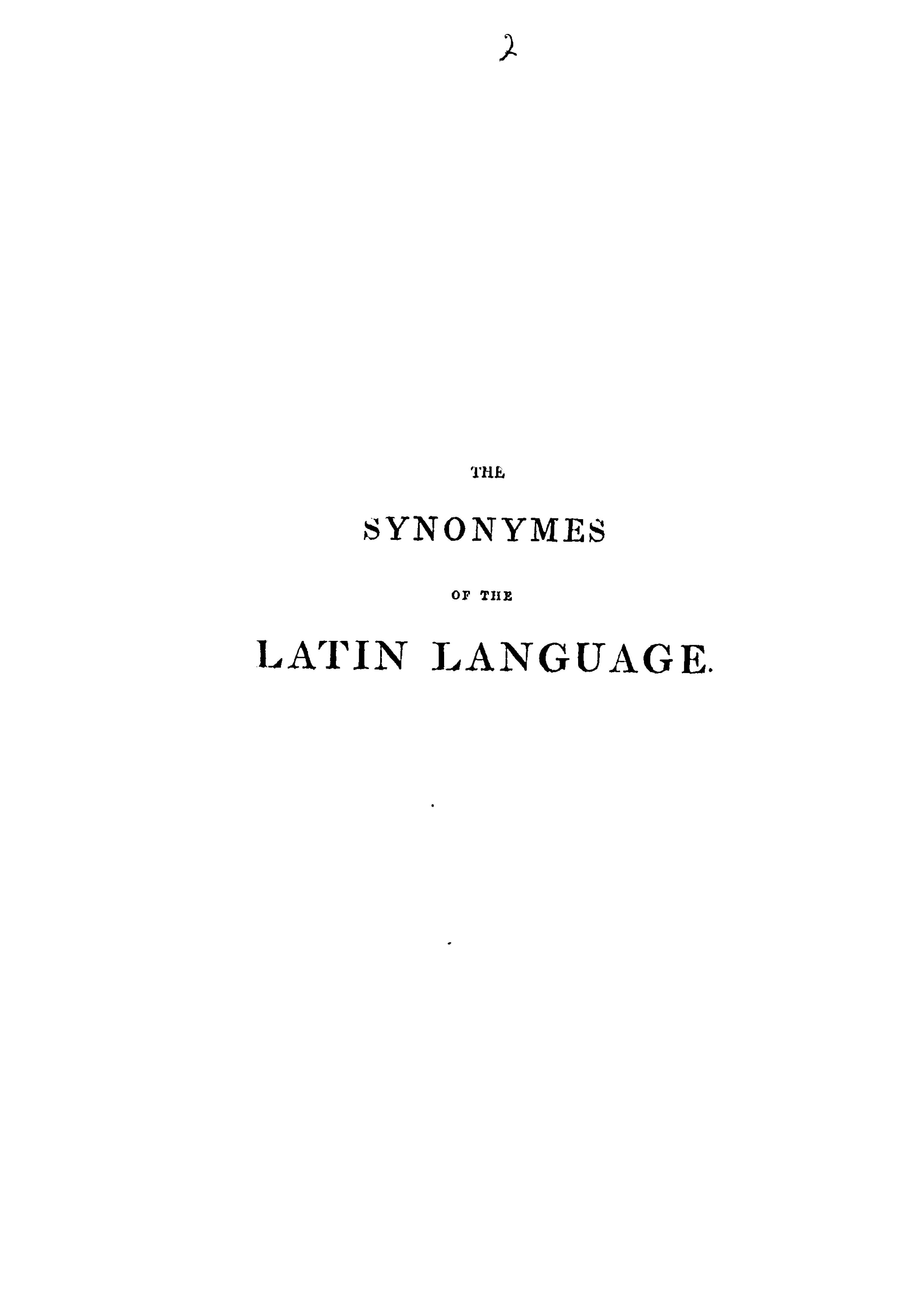 The Synonyms of the Latin Language by John Hill