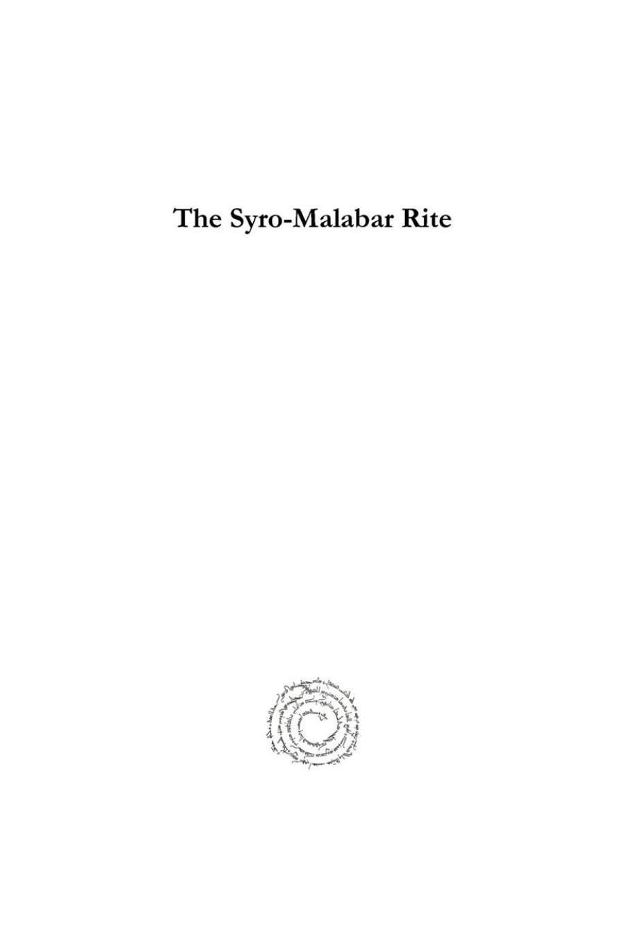The Syro-Malabar Rite by Archdale King