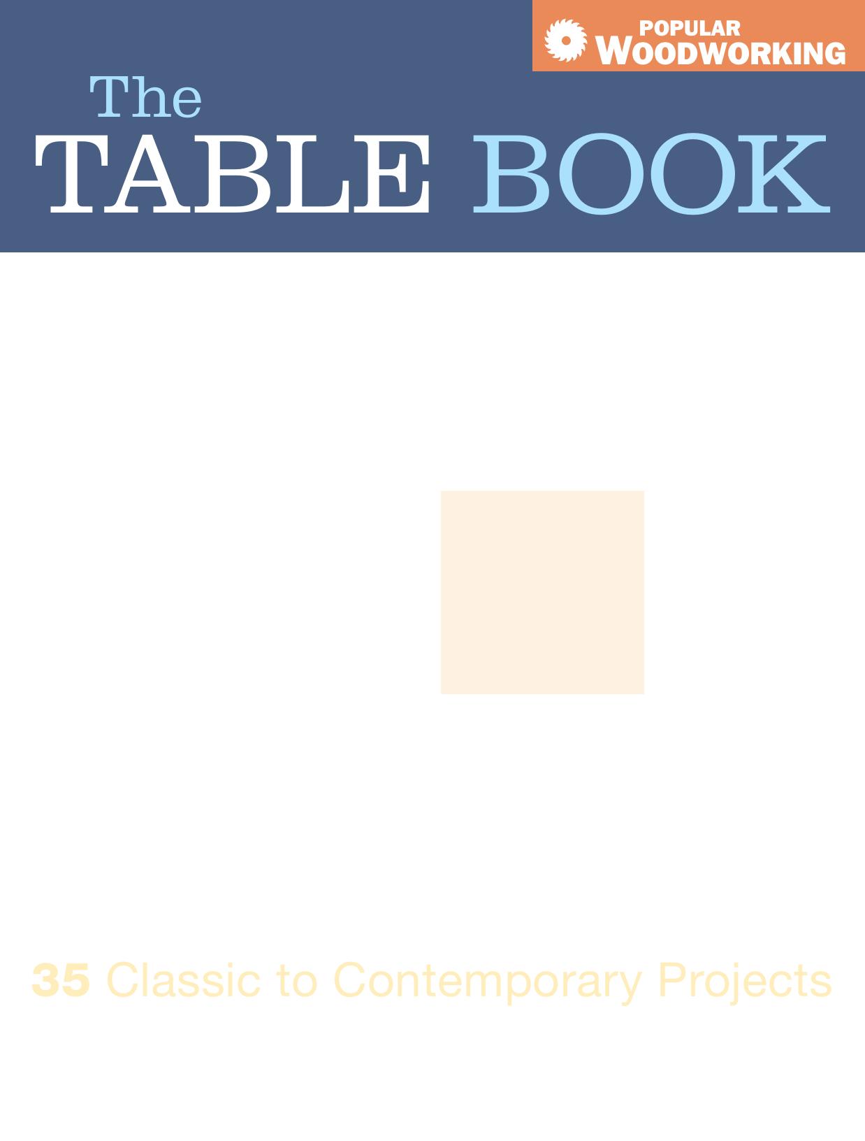 The Table Book by Editors of Popular Woodworking