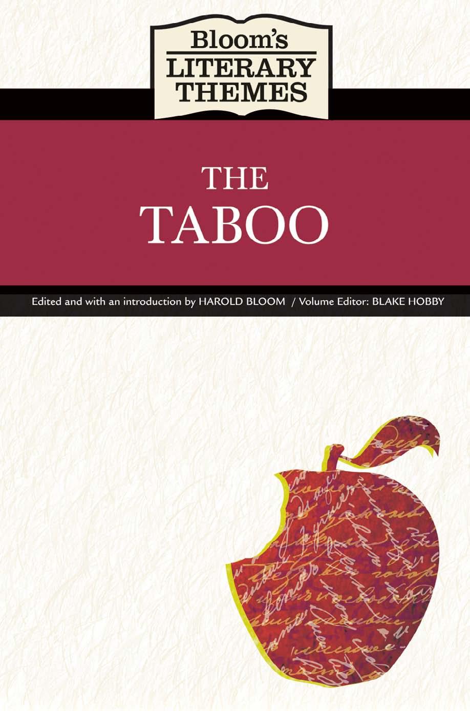 The Taboo by Harold Bloom Blake Hobby