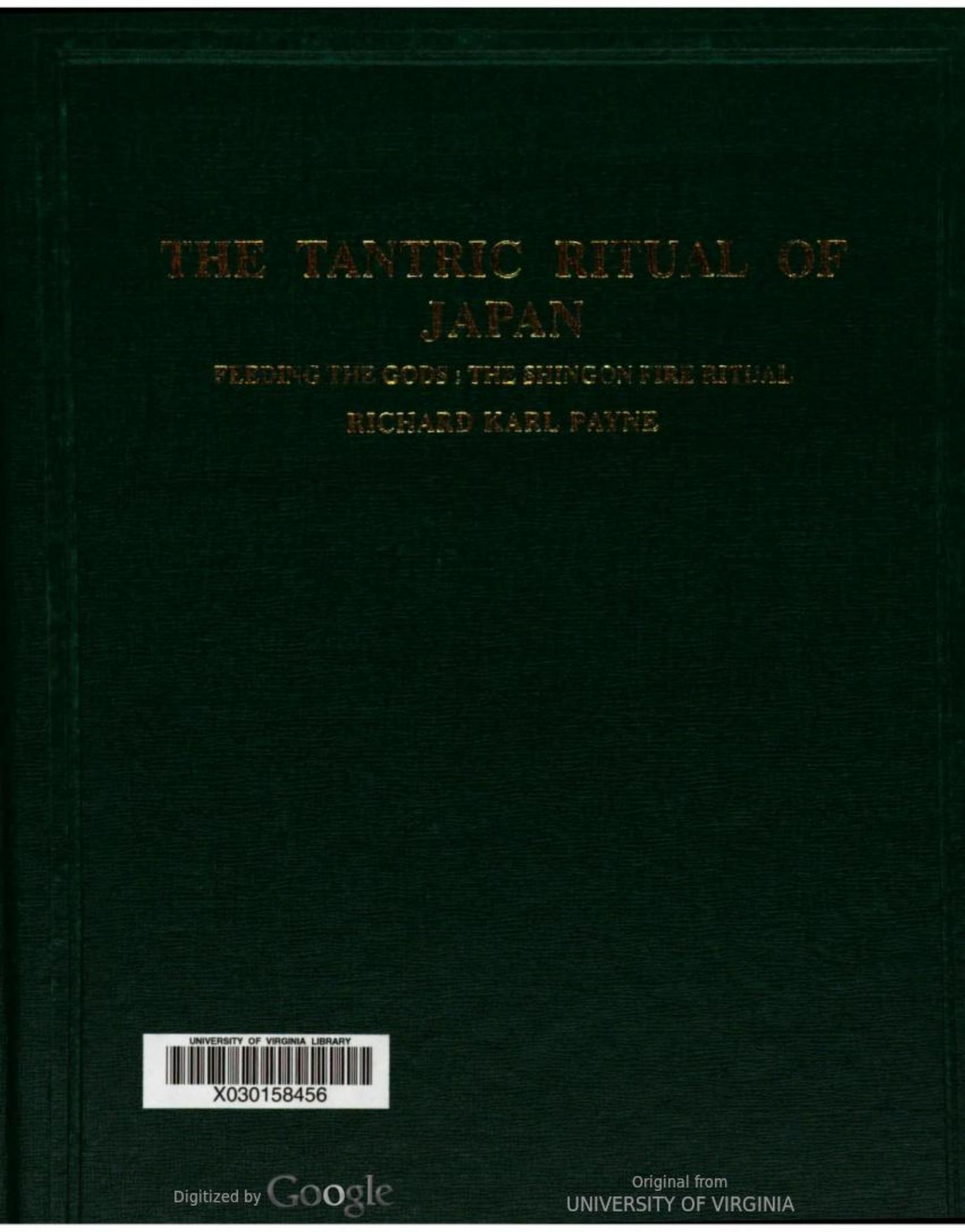 The Tantric ritual of Japan : feeding the gods, the Shingon fire ritual by Richard K. Payne
