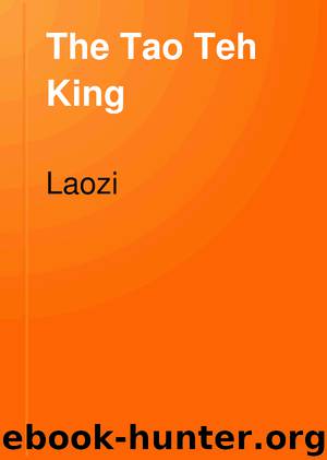 The Tao Teh King by Lao-tzu