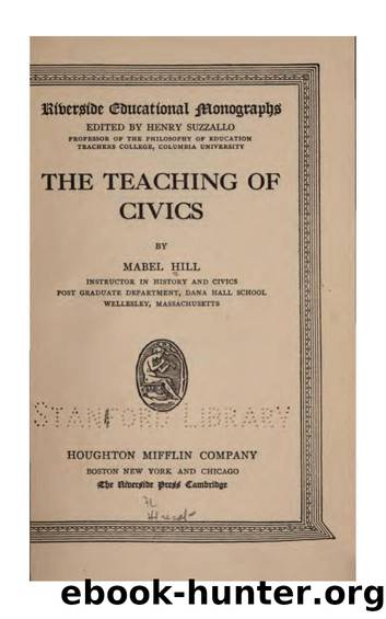 The Teaching of Civics by Mabel Hill