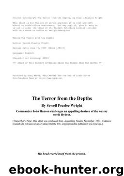 The Terror From the Depths by Sewell Peaslee Wright