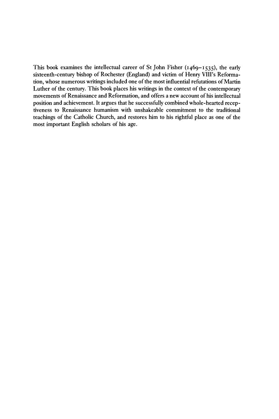 The Theology of John Fisher by Richard Rex
