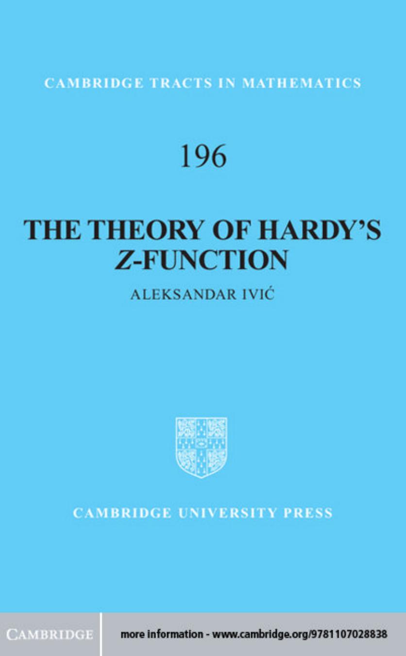 The Theory of Hardy's Z-Function by Unknow