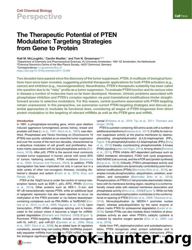 The Therapeutic Potential of PTEN Modulation: Targeting Strategies from Gene to Protein by Niall M. McLoughlin & Carolin Mueller & Tom N. Grossmann