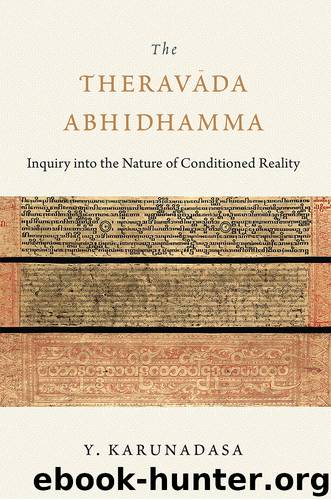 The Theravada Abhidhamma by Y. Karunadasa