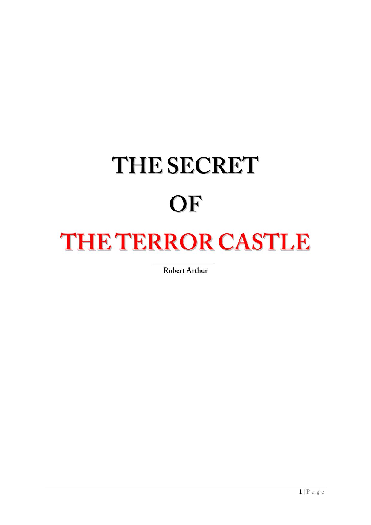 The Three Investigators 01 by The Secret of the Terror Castle