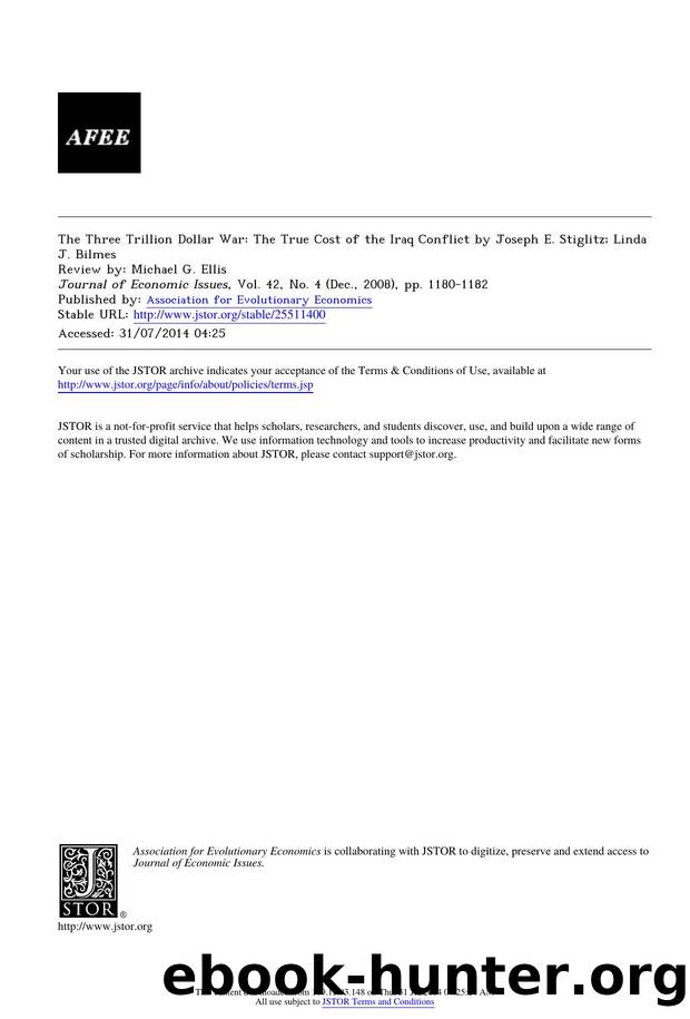 The Three Trillion Dollar War: The True Cost of the Iraq Conflict by Joseph E. Stiglitz; Linda J. Bilmes by unknow