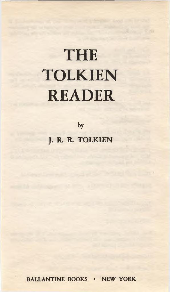 The Tolkien Reader by Unknown