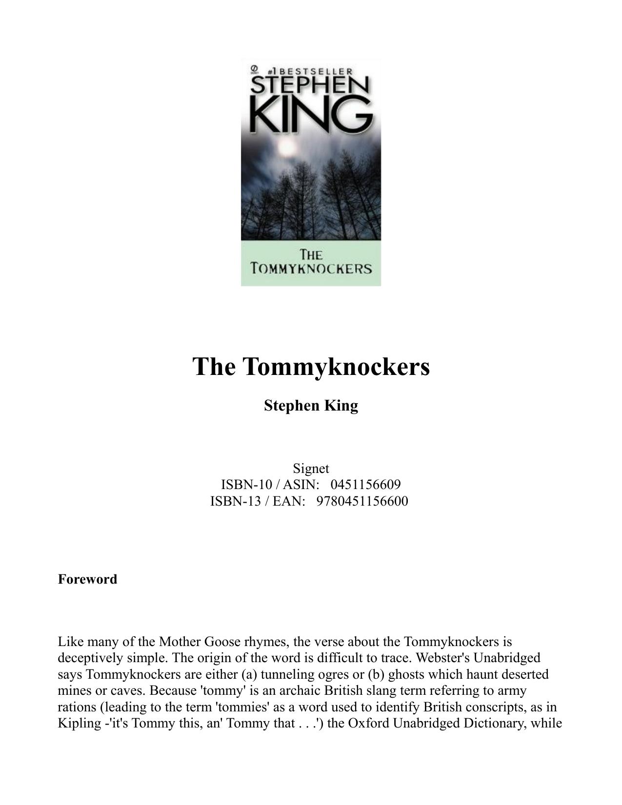 The Tommyknockers (Signet) by Stephen King