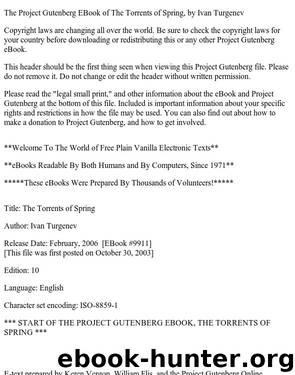 The Torrents of Spring by Ivan Turgenev