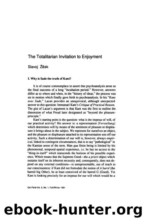 The Totalitarian Invitation to Enjoyment by The Totalitarian Invitation to Enjoyment (1991)