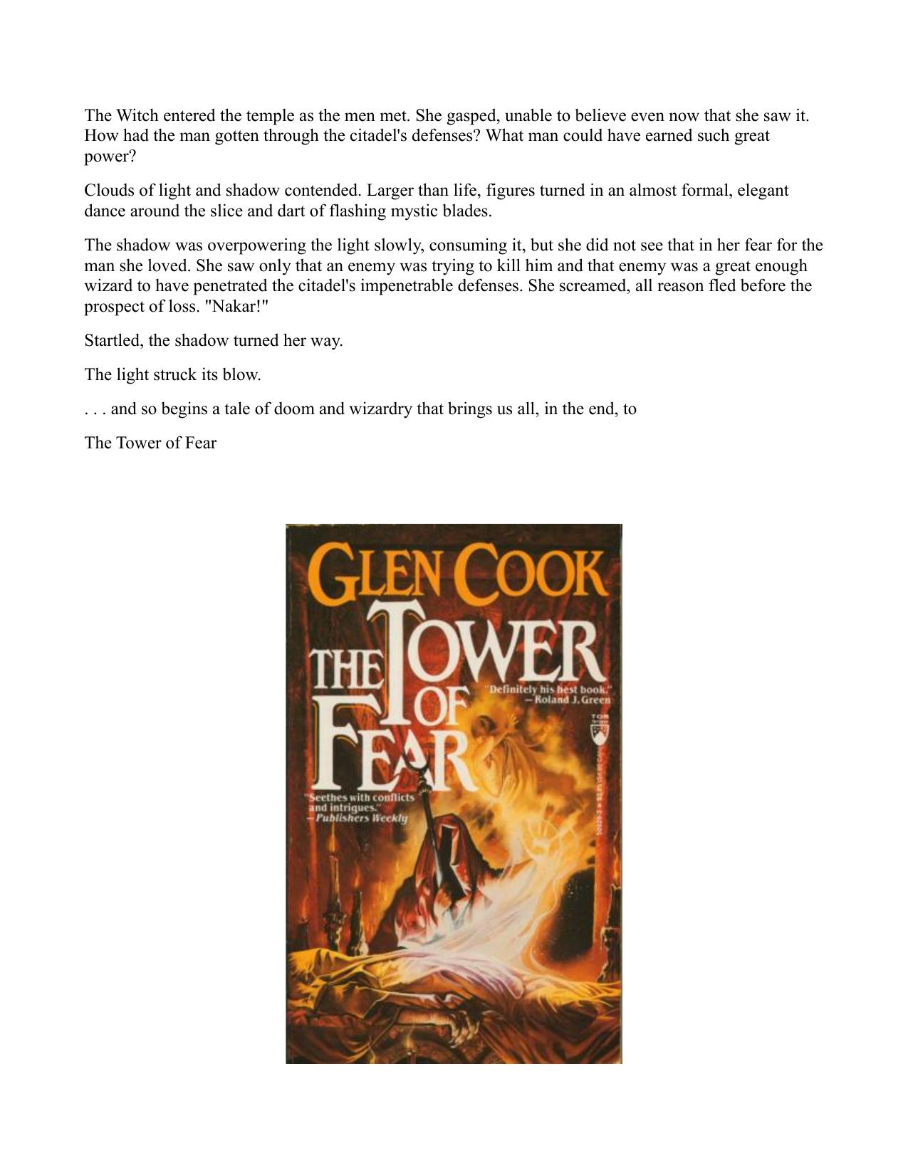 The Tower of Fear by Glen Cook