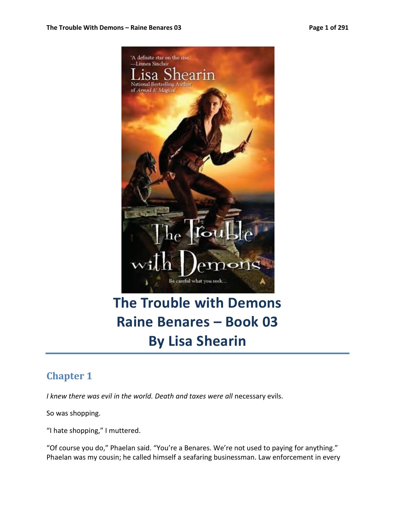 The Trouble with Demons by Lisa Shearin