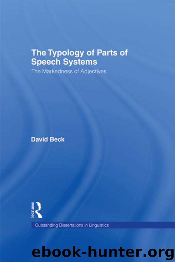 The Typology of Parts of Speech Systems by Beck David
