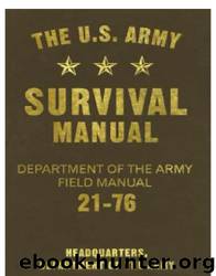 The U. S. Army Survival Manual by Department of the Army